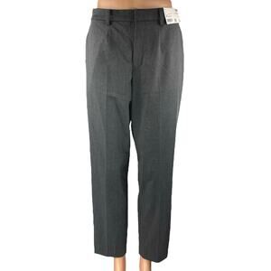 NEW Uniqlo Smart Ankle Pants Women's Gray High Waisted Trousers Dress Pants S